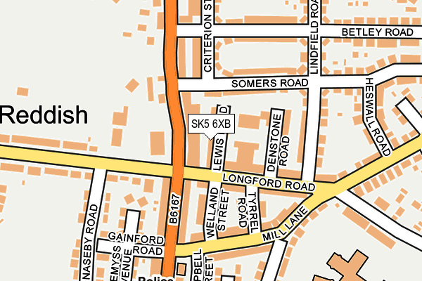 SK5 6XB map - OS OpenMap – Local (Ordnance Survey) SK5 6XB map - OS OpenMap – Local (Ordnance Survey)