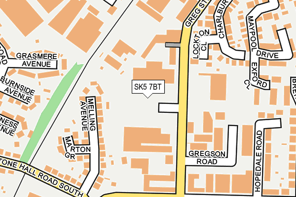SK5 7BT map - OS OpenMap – Local (Ordnance Survey) SK5 7BT map - OS OpenMap – Local (Ordnance Survey)