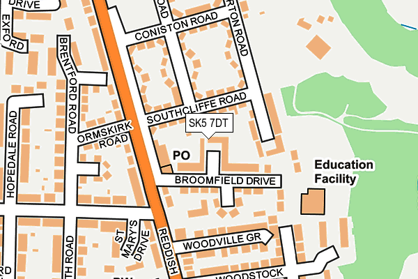 SK5 7DT map - OS OpenMap – Local (Ordnance Survey) SK5 7DT map - OS OpenMap – Local (Ordnance Survey)