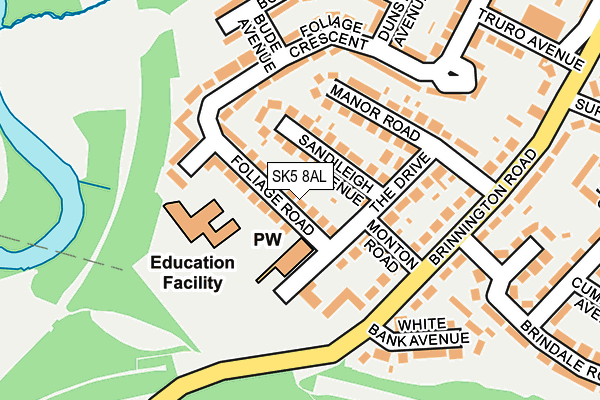 SK5 8AL map - OS OpenMap – Local (Ordnance Survey) SK5 8AL map - OS OpenMap – Local (Ordnance Survey)