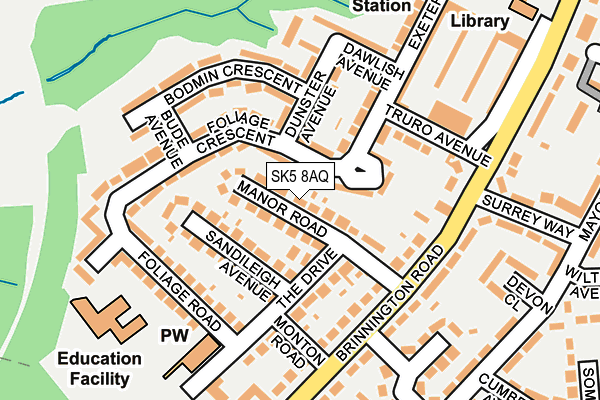 SK5 8AQ map - OS OpenMap – Local (Ordnance Survey) SK5 8AQ map - OS OpenMap – Local (Ordnance Survey)