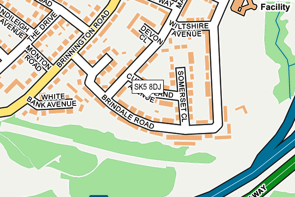 SK5 8DJ map - OS OpenMap – Local (Ordnance Survey) SK5 8DJ map - OS OpenMap – Local (Ordnance Survey)