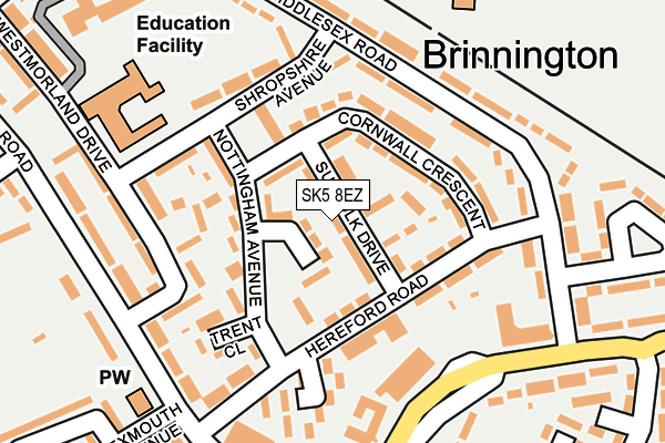 SK5 8EZ map - OS OpenMap – Local (Ordnance Survey) SK5 8EZ map - OS OpenMap – Local (Ordnance Survey)