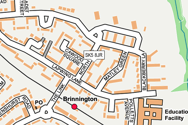 SK5 8JR map - OS OpenMap – Local (Ordnance Survey) SK5 8JR map - OS OpenMap – Local (Ordnance Survey)
