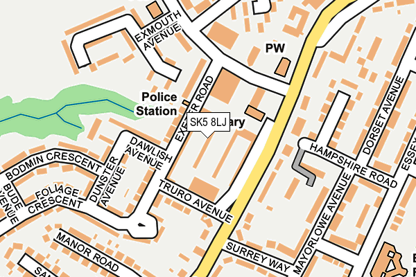 SK5 8LJ map - OS OpenMap – Local (Ordnance Survey) SK5 8LJ map - OS OpenMap – Local (Ordnance Survey)
