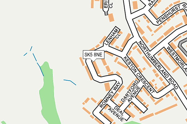 SK5 8NE map - OS OpenMap – Local (Ordnance Survey)