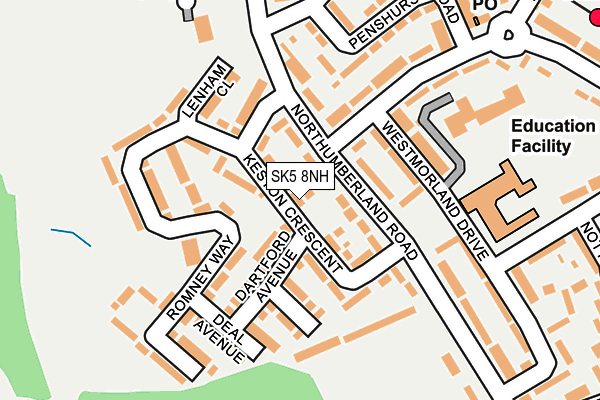 SK5 8NH map - OS OpenMap – Local (Ordnance Survey) SK5 8NH map - OS OpenMap – Local (Ordnance Survey)