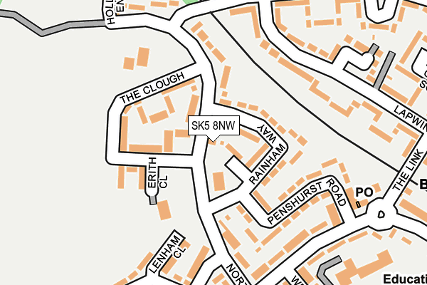 SK5 8NW map - OS OpenMap – Local (Ordnance Survey) SK5 8NW map - OS OpenMap – Local (Ordnance Survey)