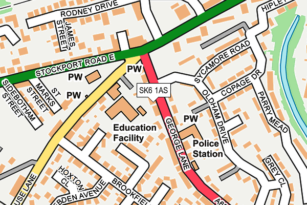 SK6 1AS map - OS OpenMap – Local (Ordnance Survey) SK6 1AS map - OS OpenMap – Local (Ordnance Survey)