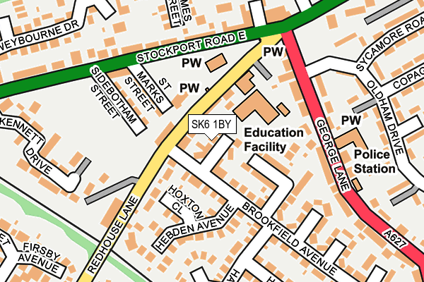 SK6 1BY map - OS OpenMap – Local (Ordnance Survey) SK6 1BY map - OS OpenMap – Local (Ordnance Survey)