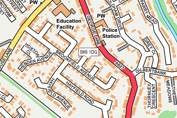 SK6 1DG map - OS OpenMap – Local (Ordnance Survey) SK6 1DG map - OS OpenMap – Local (Ordnance Survey)