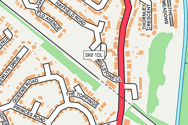 SK6 1DL map - OS OpenMap – Local (Ordnance Survey) SK6 1DL map - OS OpenMap – Local (Ordnance Survey)