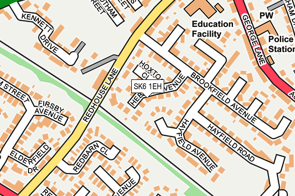 SK6 1EH map - OS OpenMap – Local (Ordnance Survey) SK6 1EH map - OS OpenMap – Local (Ordnance Survey)