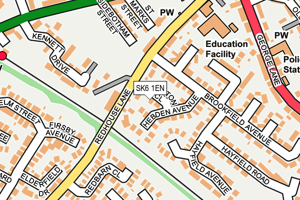 SK6 1EN map - OS OpenMap – Local (Ordnance Survey) SK6 1EN map - OS OpenMap – Local (Ordnance Survey)