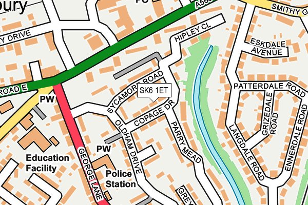 SK6 1ET map - OS OpenMap – Local (Ordnance Survey) SK6 1ET map - OS OpenMap – Local (Ordnance Survey)