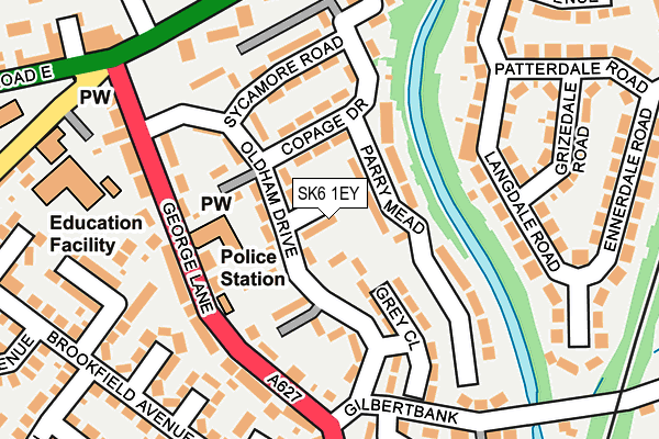 SK6 1EY map - OS OpenMap – Local (Ordnance Survey) SK6 1EY map - OS OpenMap – Local (Ordnance Survey)