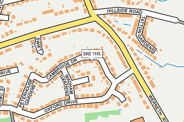 SK6 1HX map - OS OpenMap – Local (Ordnance Survey) SK6 1HX map - OS OpenMap – Local (Ordnance Survey)