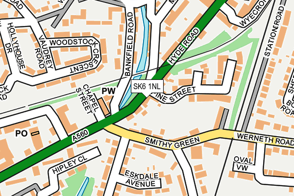 SK6 1NL map - OS OpenMap – Local (Ordnance Survey) SK6 1NL map - OS OpenMap – Local (Ordnance Survey)