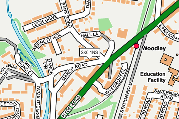 SK6 1NS map - OS OpenMap – Local (Ordnance Survey) SK6 1NS map - OS OpenMap – Local (Ordnance Survey)