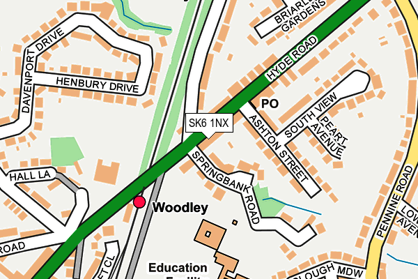 SK6 1NX map - OS OpenMap – Local (Ordnance Survey) SK6 1NX map - OS OpenMap – Local (Ordnance Survey)