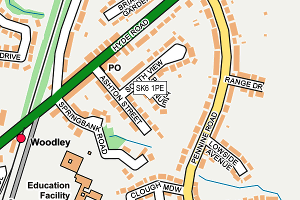 SK6 1PE map - OS OpenMap – Local (Ordnance Survey) SK6 1PE map - OS OpenMap – Local (Ordnance Survey)