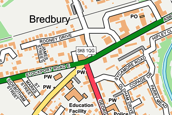 SK6 1QG map - OS OpenMap – Local (Ordnance Survey) SK6 1QG map - OS OpenMap – Local (Ordnance Survey)