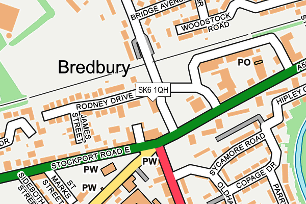 SK6 1QH map - OS OpenMap – Local (Ordnance Survey) SK6 1QH map - OS OpenMap – Local (Ordnance Survey)