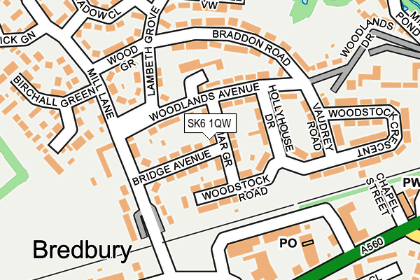 SK6 1QW map - OS OpenMap – Local (Ordnance Survey)