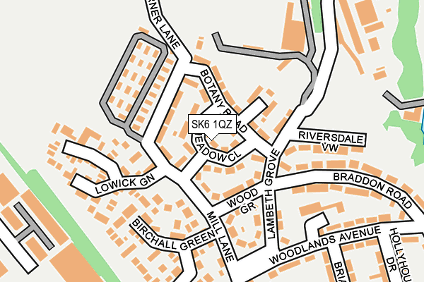 SK6 1QZ map - OS OpenMap – Local (Ordnance Survey) SK6 1QZ map - OS OpenMap – Local (Ordnance Survey)