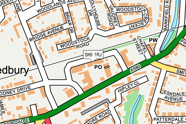 SK6 1RJ map - OS OpenMap – Local (Ordnance Survey) SK6 1RJ map - OS OpenMap – Local (Ordnance Survey)