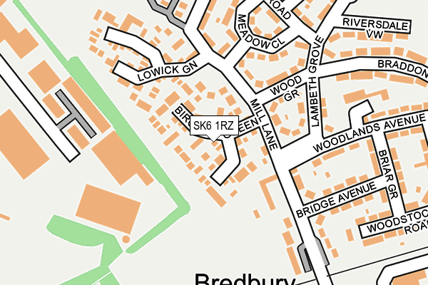 SK6 1RZ map - OS OpenMap – Local (Ordnance Survey) SK6 1RZ map - OS OpenMap – Local (Ordnance Survey)