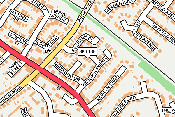 SK6 1SF map - OS OpenMap – Local (Ordnance Survey) SK6 1SF map - OS OpenMap – Local (Ordnance Survey)