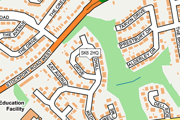 SK6 2HQ map - OS OpenMap – Local (Ordnance Survey) SK6 2HQ map - OS OpenMap – Local (Ordnance Survey)