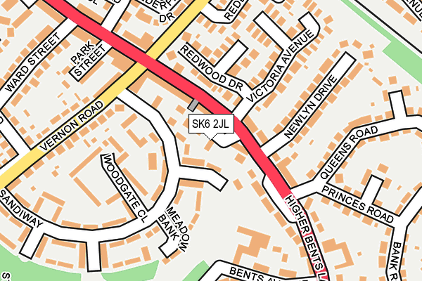 SK6 2JL map - OS OpenMap – Local (Ordnance Survey) SK6 2JL map - OS OpenMap – Local (Ordnance Survey)