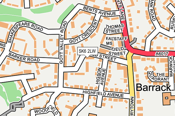 SK6 2LW map - OS OpenMap – Local (Ordnance Survey) SK6 2LW map - OS OpenMap – Local (Ordnance Survey)