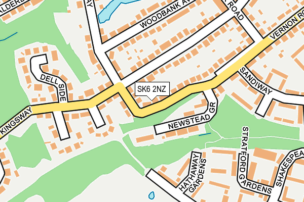 SK6 2NZ map - OS OpenMap – Local (Ordnance Survey) SK6 2NZ map - OS OpenMap – Local (Ordnance Survey)