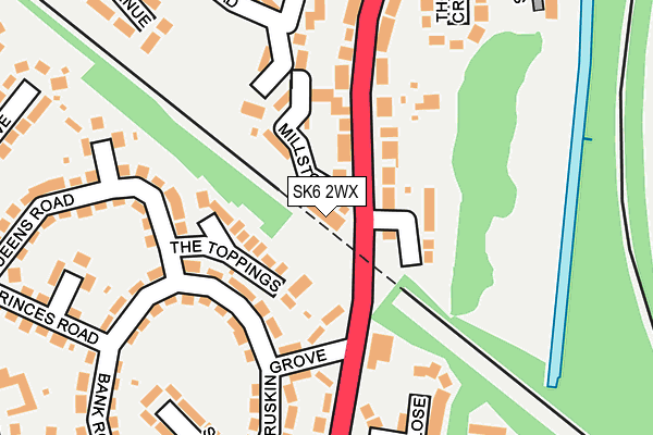 SK6 2WX map - OS OpenMap – Local (Ordnance Survey) SK6 2WX map - OS OpenMap – Local (Ordnance Survey)