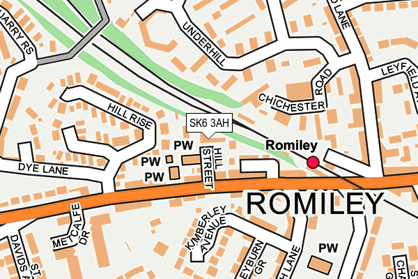 SK6 3AH map - OS OpenMap – Local (Ordnance Survey)