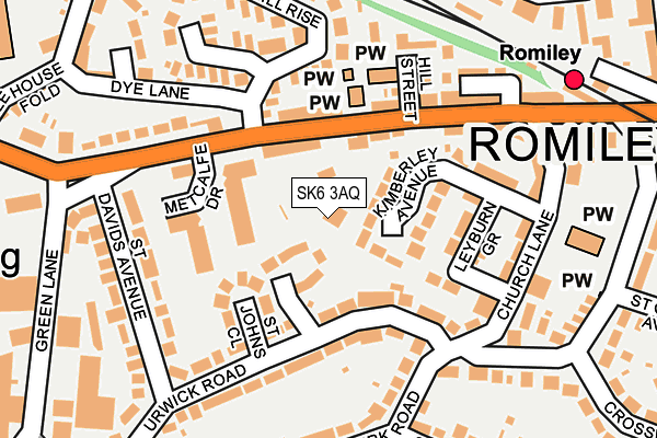 SK6 3AQ map - OS OpenMap – Local (Ordnance Survey)