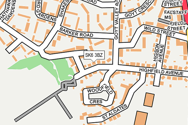 SK6 3BZ map - OS OpenMap – Local (Ordnance Survey) SK6 3BZ map - OS OpenMap – Local (Ordnance Survey)