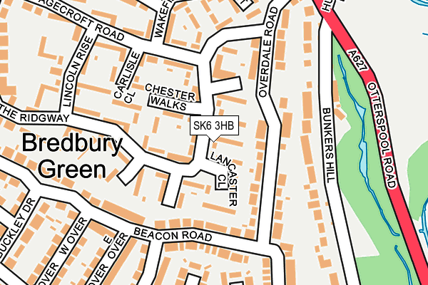SK6 3HB map - OS OpenMap – Local (Ordnance Survey)