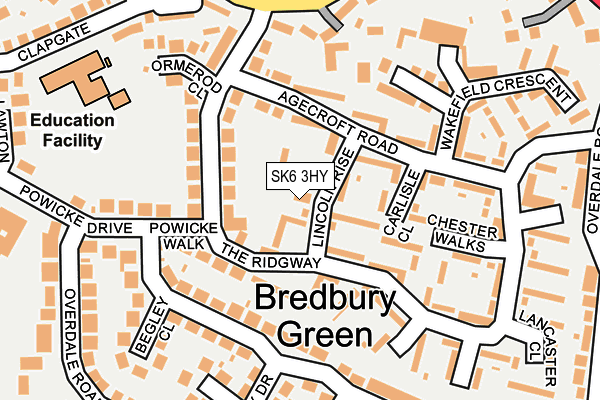 SK6 3HY map - OS OpenMap – Local (Ordnance Survey) SK6 3HY map - OS OpenMap – Local (Ordnance Survey)