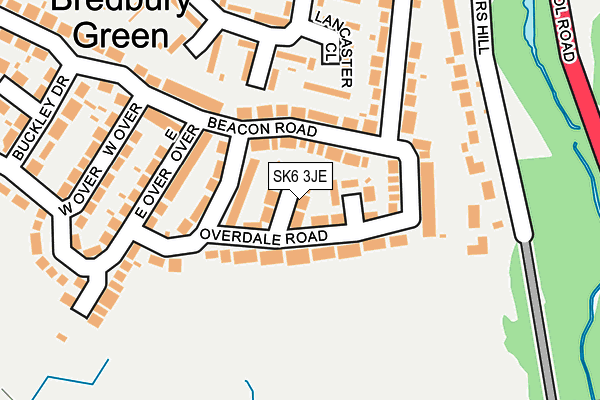 SK6 3JE map - OS OpenMap – Local (Ordnance Survey) SK6 3JE map - OS OpenMap – Local (Ordnance Survey)