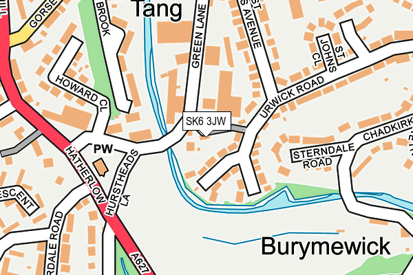 SK6 3JW map - OS OpenMap – Local (Ordnance Survey) SK6 3JW map - OS OpenMap – Local (Ordnance Survey)
