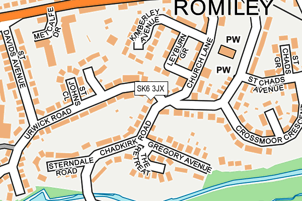 SK6 3JX map - OS OpenMap – Local (Ordnance Survey)