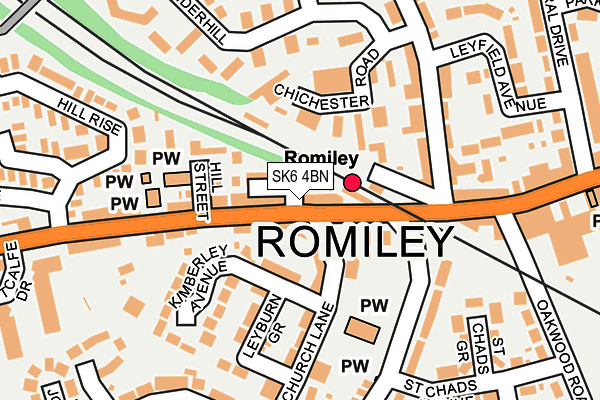 SK6 4BN map - OS OpenMap – Local (Ordnance Survey)