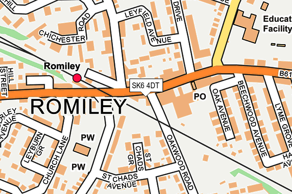 SK6 4DT map - OS OpenMap – Local (Ordnance Survey)