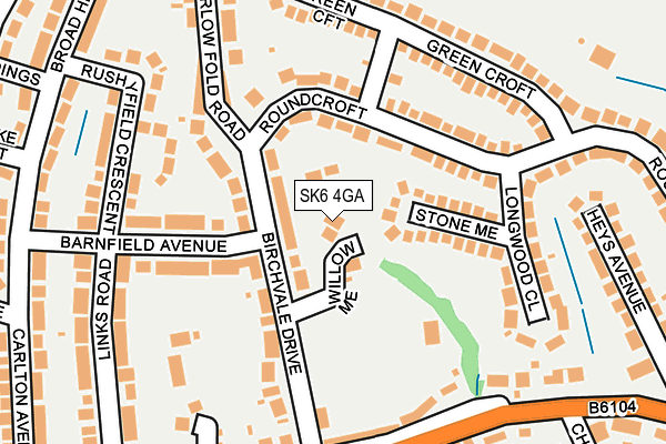 SK6 4GA map - OS OpenMap – Local (Ordnance Survey) SK6 4GA map - OS OpenMap – Local (Ordnance Survey)