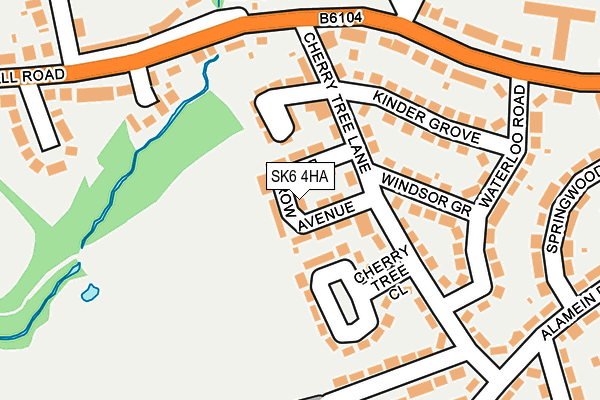SK6 4HA map - OS OpenMap – Local (Ordnance Survey) SK6 4HA map - OS OpenMap – Local (Ordnance Survey)