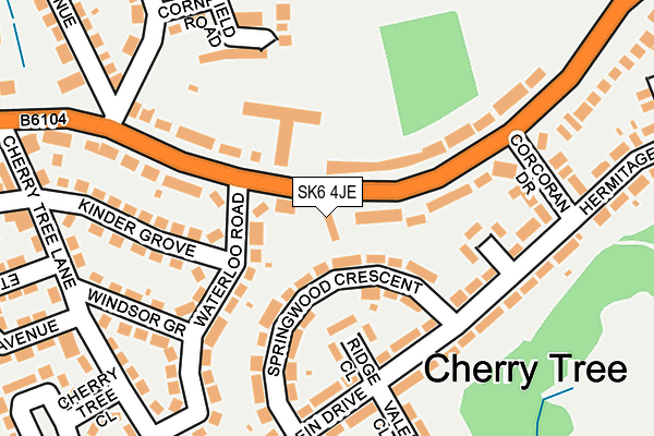 SK6 4JE map - OS OpenMap – Local (Ordnance Survey) SK6 4JE map - OS OpenMap – Local (Ordnance Survey)